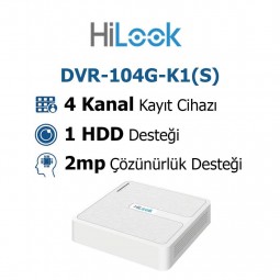 Hilook DVR-104G-K1(S) 4 Kanal Dvr Kayıt Cihazı